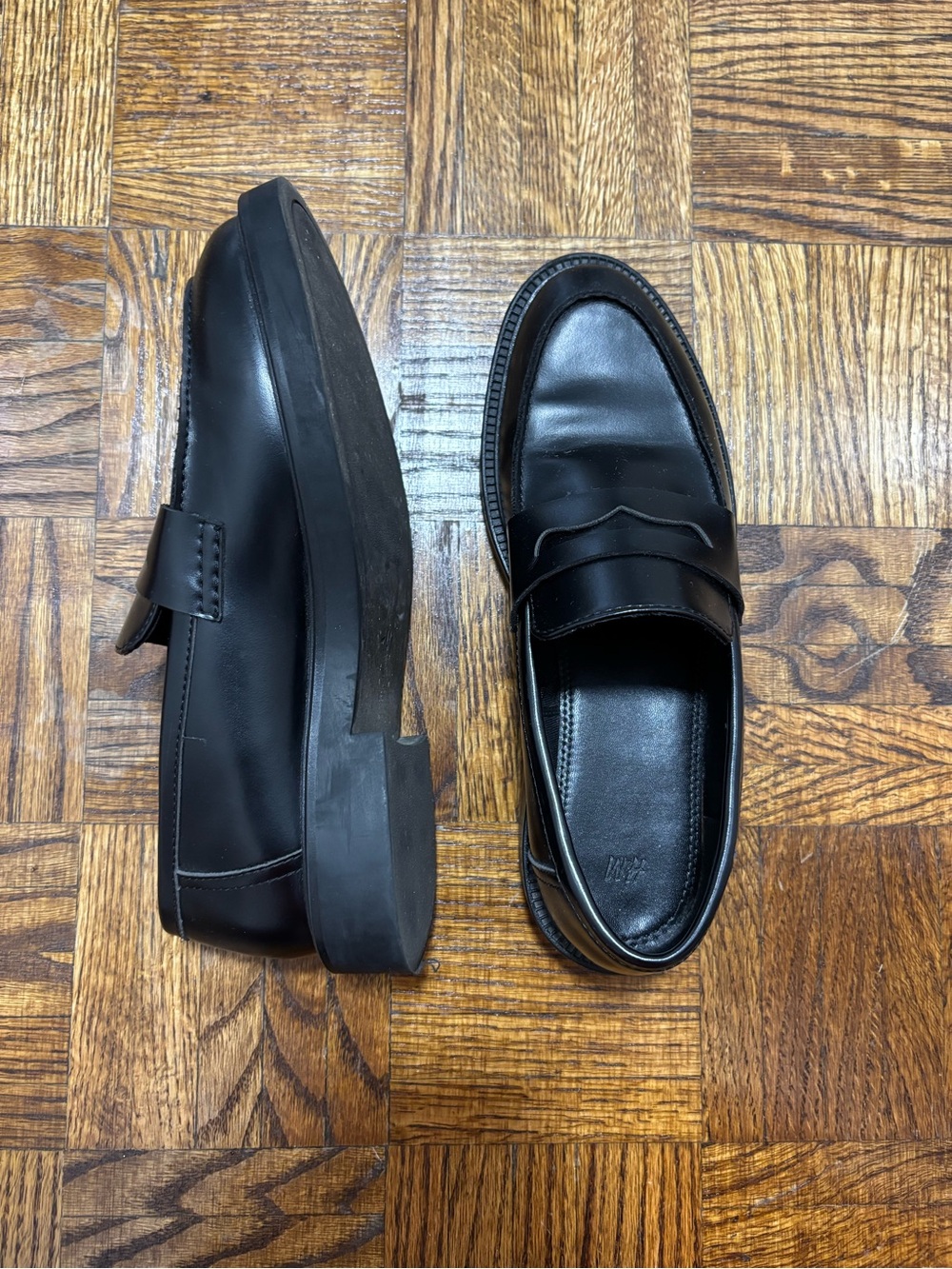 H&M Classic Black Leather Penny Loafers - Women - Picture 6 of 6